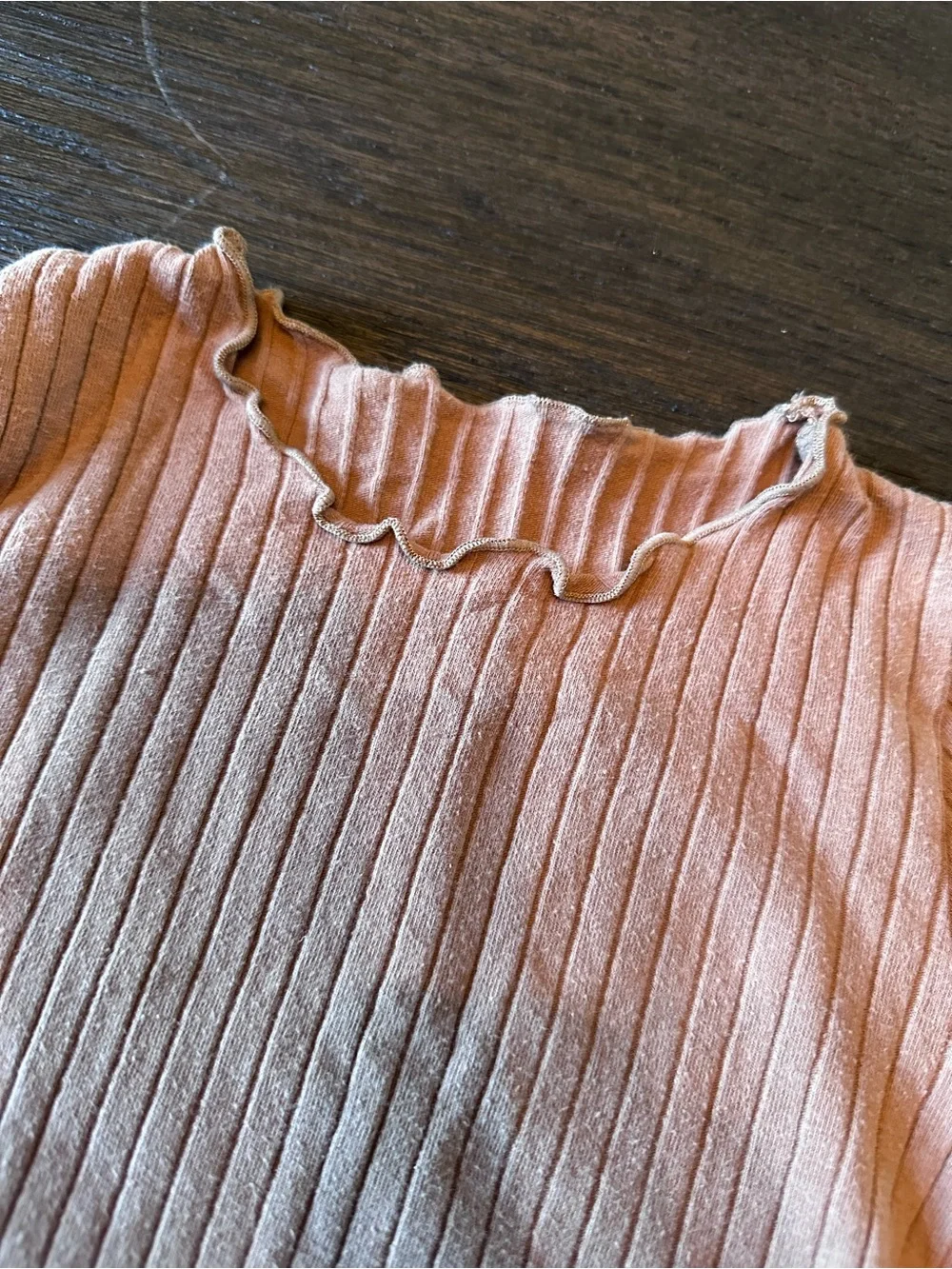 Girls Long Sleeve Ribbed Pink Pajama Set - Soft Knit Two-Piece